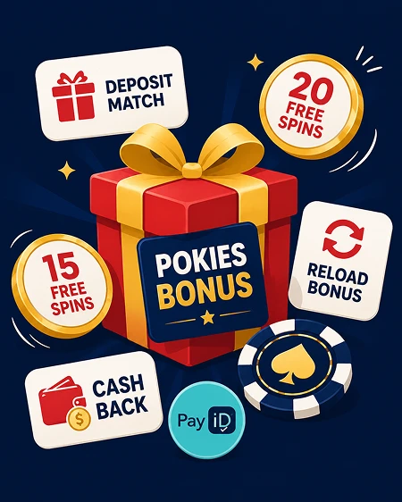 PayID pokies bonus types